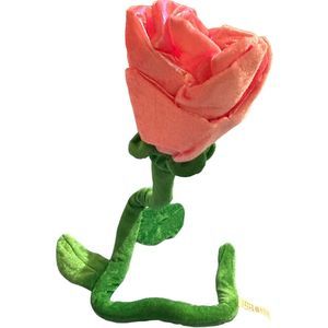 Pink Long Rose Large 30” Bendable Posable Soft Plush Flower CVS Love Valentine